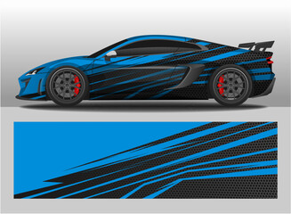 Obraz premium Car decal livery design vector illustration, camouflage pattern racing style.