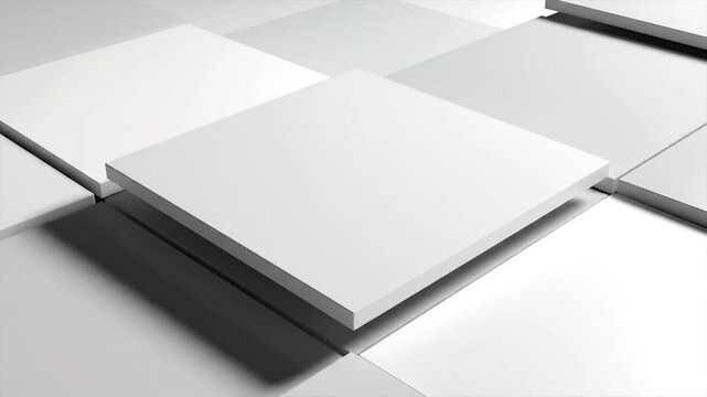 White Ceramic Tiles Flooring Surface Closeup.