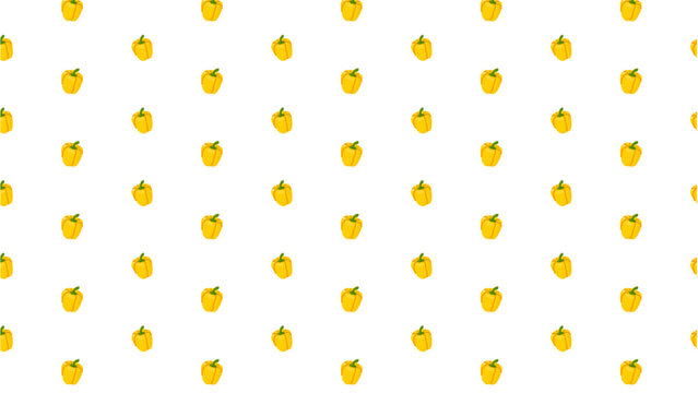 Yellow Bell Pepper Seamless Pattern Minimal Flat Design.eps