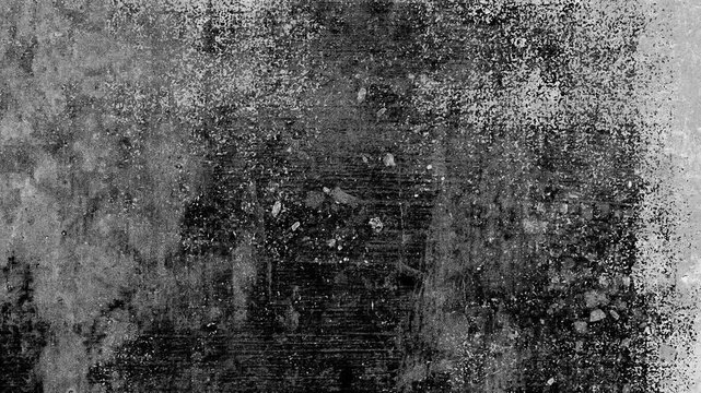 Grunge black surface texture with wide brush paint, scratches, animated monochrome vertical background.