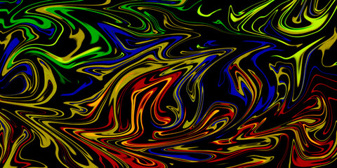 Obraz premium Vibrant swirls of abstract art blending colors in a mesmerizing fluid motion design