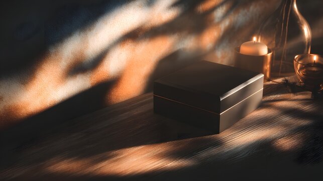 a serene indoor setting, featuring warm tones and natural light filtering through a window with dapp