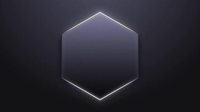 Abstract shinning black hexagon Frame Border background video