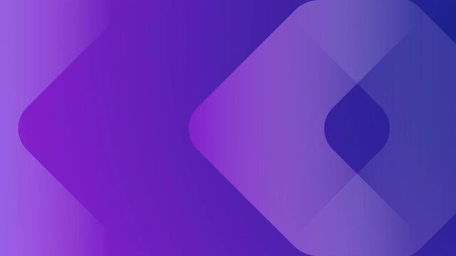 Abstract gradient purple and blue background with animated intersecting square geometric figures