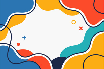 Fototapeta premium Colorful Abstract Geometric Fluid Shapes Background