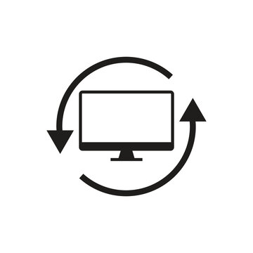 Refresh computer monitor screen system icon