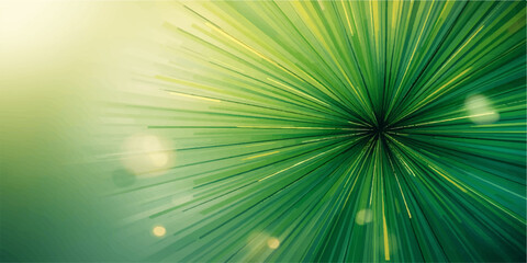 Obraz premium A bright abstract green background featuring a digital explosion of light rays and motion lines with a fractal texture design for a high-energy wallpaper backdrop