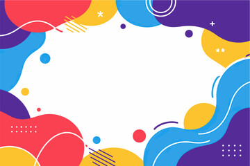 Fototapeta premium Colorful Abstract Geometric Fluid Shapes Background