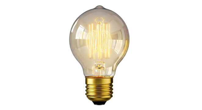 A large light bulb with a gold base