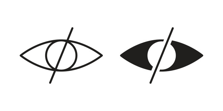 Blindness icon with black color and editable vector