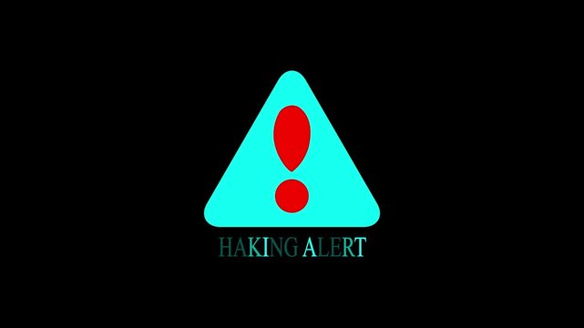 danger warning sign with alert symbol animation on background safety risk caution icon motion design 4k