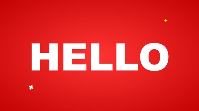 Animated Hello Text Motion Graphics Set