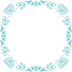 Obraz premium blue square border 014
