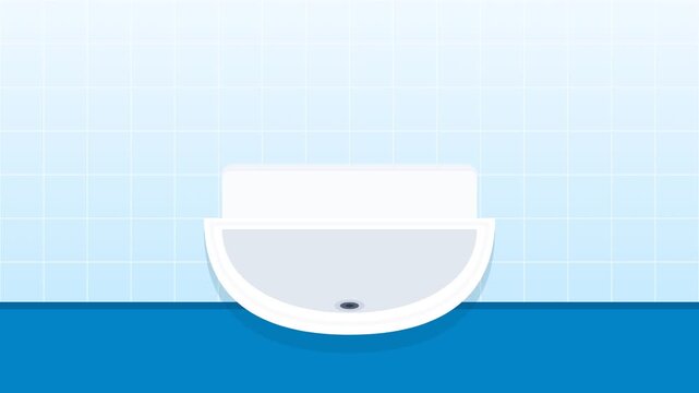 Single Object - Modern White Bathroom Sink with Faucet