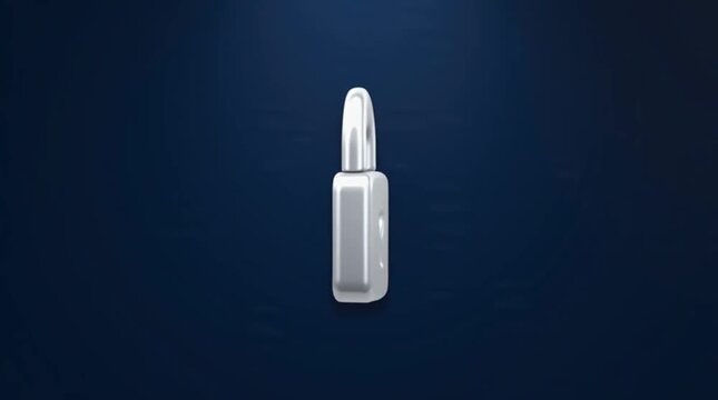 A single silver bullet on a dark background.