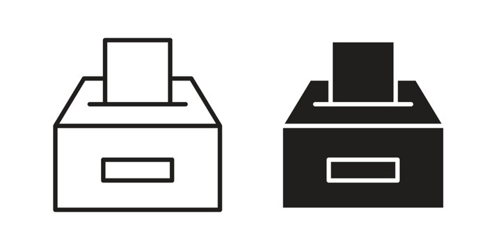 Complaint box icon with black color and editable vector