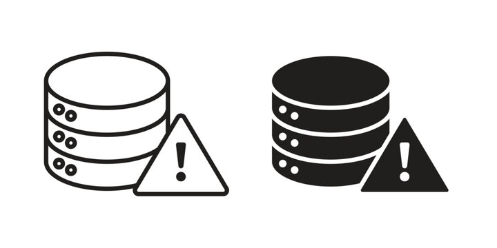 Data loss icon with black color and editable vector