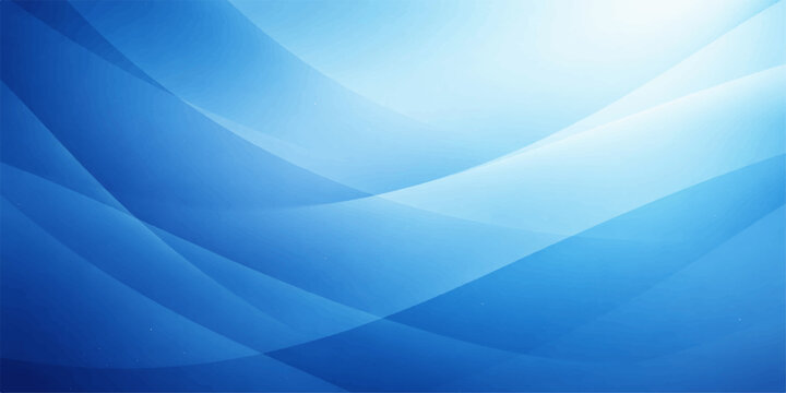 A flowing blue abstract background features smooth wave lines and a gradient light pattern, creating a motion-filled vector illustration with a curved technology texture for art wallpaper