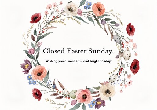 Easter Sunday Closing Announcement &ndash; We Will Be Closed (5 April), Easter Holiday Closing Notice &ndash; Business Closed on Sunday, 5 April