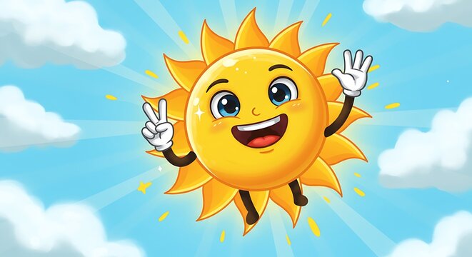 太陽のピースサイン