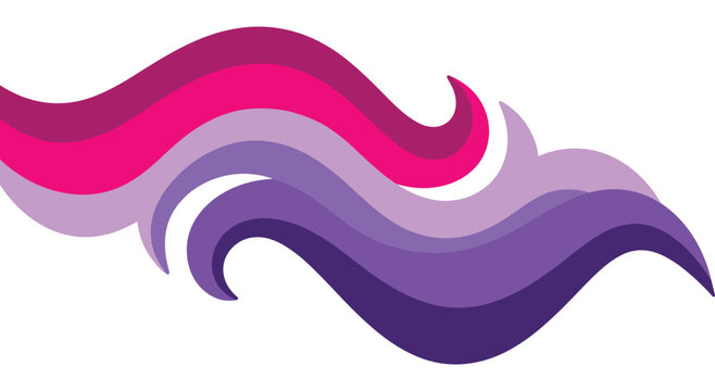 Flowing wavy abstract background with pink purple and blue shades