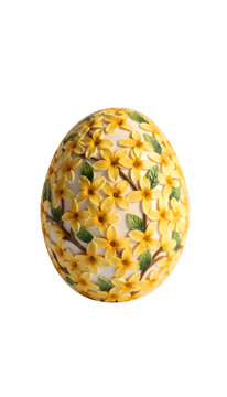 Easter egg with the Forsythia
