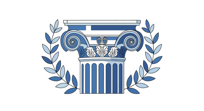 Ionic Column Capital Architecture Detail.