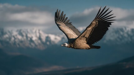Fototapeta premium Majestic White-tailed Eagle Soaring Against a Soft Pastel Sky at Dusk, Wings Spread Wide in Flight, Symbolizing Freedom and Wildlife Conservation