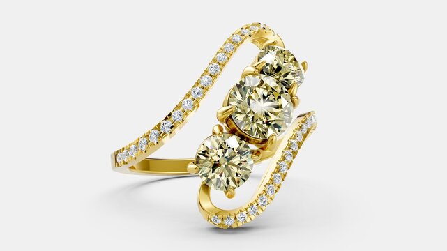 Timeless trilogy ring for romantic occasions.