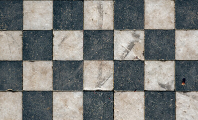 Fototapeta premium black and white ceramic tiles texture background
