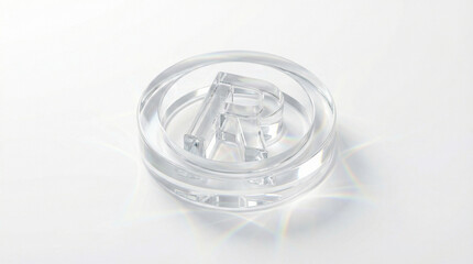 Naklejka premium Clear trademark symbol displayed on white background for International Intellectual Property Day 