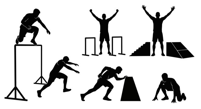 Silouhette Course Obstacle Course Silhouette Images – Browse 1,321 Stock Photos, Vectors ...