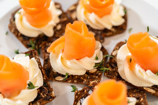 Fresh Herbs and Cream Cheese for Canapes