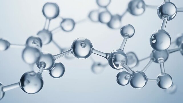 Firefly glowing molecules in dynamic motion showcasing scientific molecular connections and interactions