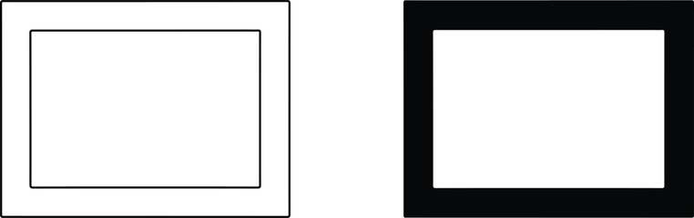 Obraz premium Rectangle frames with different border styles on white background