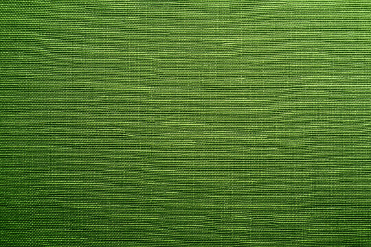 Olive green color fabric background - seamless texture of cloth textile material. Long wide natural canvas backdrop of woven linen cloth swatch