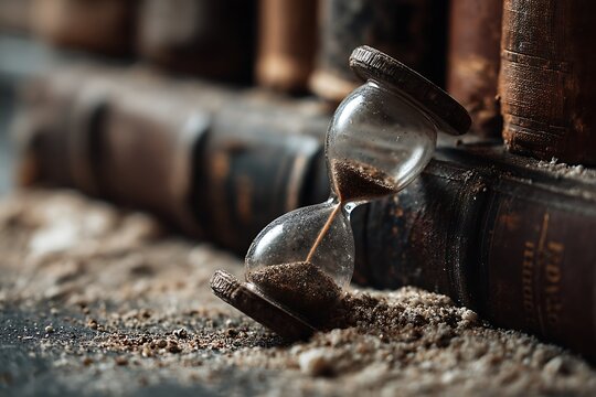a toppled hourglass