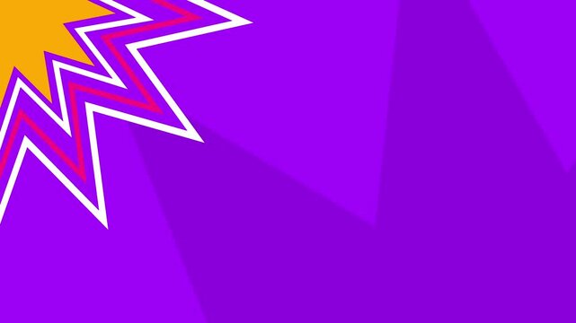 Dynamic Abstract Star Animation on Purple Geometric Background
