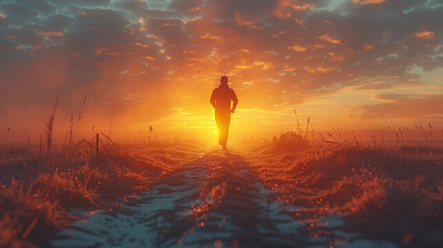 Radiant Dawn: A Jogger's Resolve