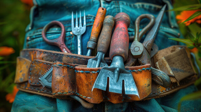Ready for Action: Well-Worn Gardener's Toolkit