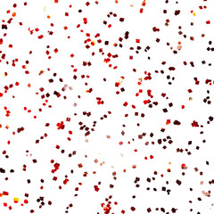 Fototapeta premium Scattered red confetti falling on a transparent background
