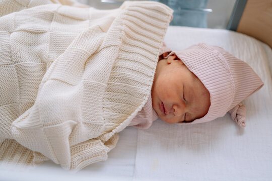 Sleeping Newborn in Blanket