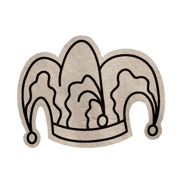 A charming line art silly hat, perfect for scrapbook pages, adding whimsical humor and fun to your projects, especially for April Fools' Day festivities