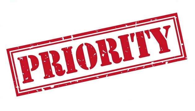 Red PRIORITY Stamp Graphic for Urgent Tasks