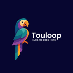 This vibrant parrot logo features a mix of bright colors and geometric shapes, perfect for creative brands looking to enhance their visual identity and attract attention. © shuai wang