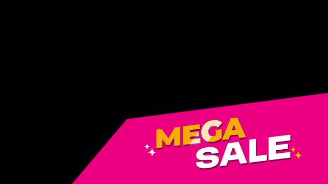 Animated Mega Sale Promotion Graphic Transparent Background