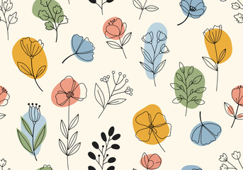 Scandinavian-inspired botanical design with minimal shapes and muted colors creating a clean aesthetic © Color