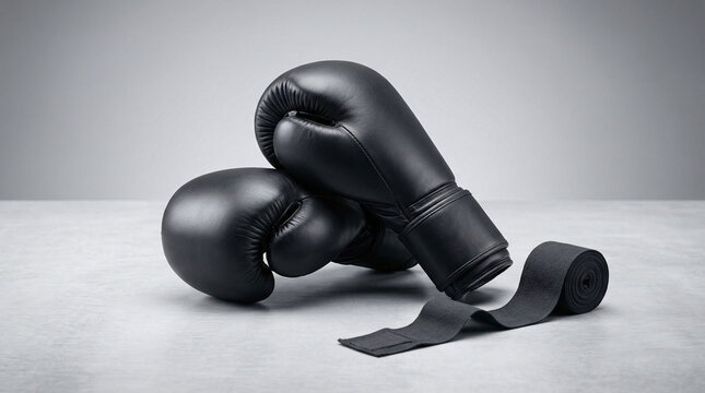 Gants de boxe noirs