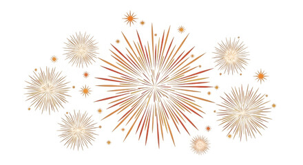 Obraz premium Colorful Fireworks Burst In Night Sky Display.