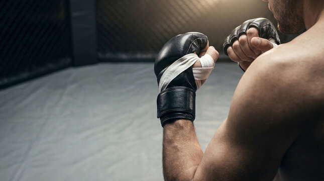 Gants de boxe en entra&icirc;nement intensif